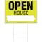 Sunburst Systems Sign Open House 22 in x 32 in Corrugated Plastic with Step Stake 3825 - alternate 1